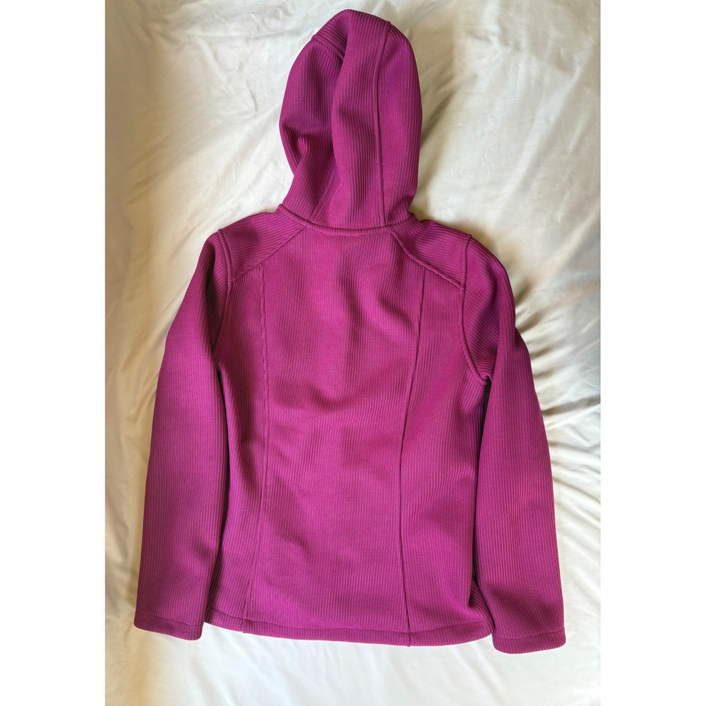 Stormtech Performance Womens Magenta Pink Ribbed Fleece Lined Hooded Jacket M - Picture 7 of 7